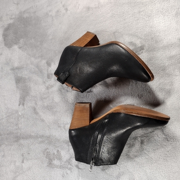 Madewell Billie Boots Womans 8 Black Leather Upper Ankle Booties E0191 - Picture 2 of 6